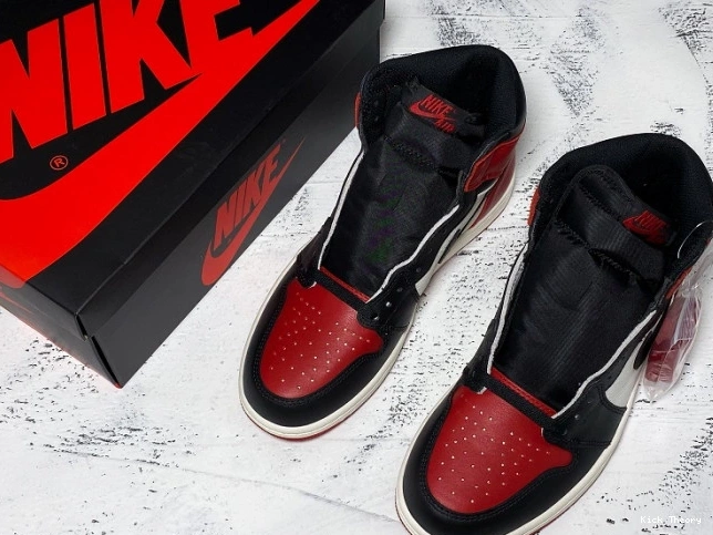Kick Theory Bred Air 555088-610 Retro OG High 1 Toe Jordan 0715